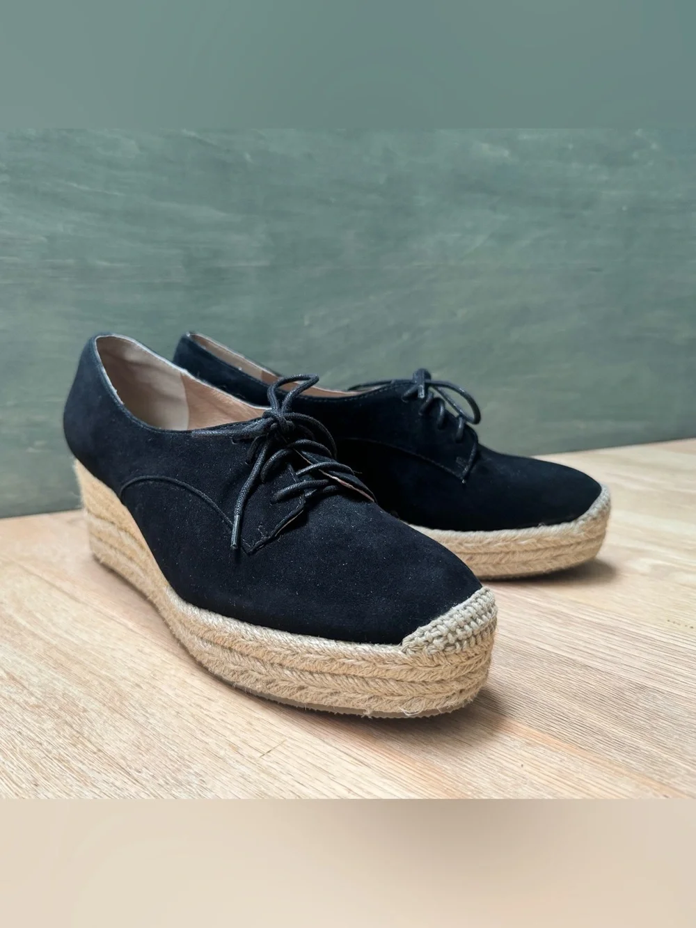 Bettye Muller Suede Espadrilles with Laces 9M